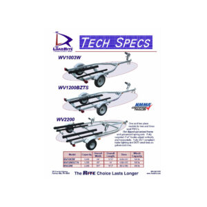 Galvanized jet ski specs with bunks.