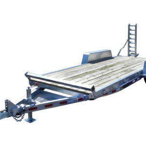 EQ-1816000B2 | Price: $5,995 | Galvanized Super H.D. Tube Frame, 16,100 lb GVWR, Deck 82” x 16’ + 2’ Beavertail, PT 2” x 8” Plank