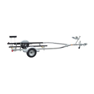 This galvanized boat trailer is for 17 ft boats and can handle a 2,200 pound watercraft.