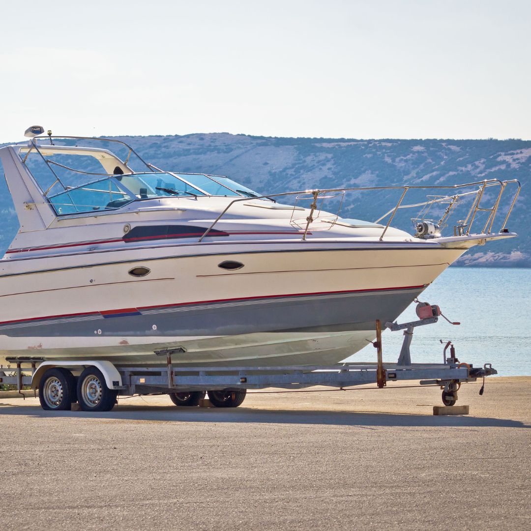 Boat on trailer