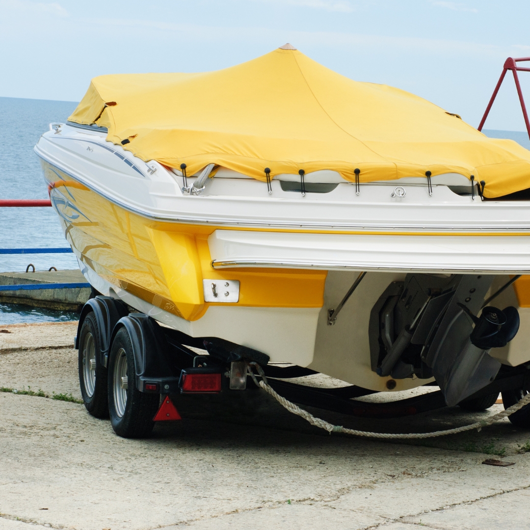 boat on a trailer