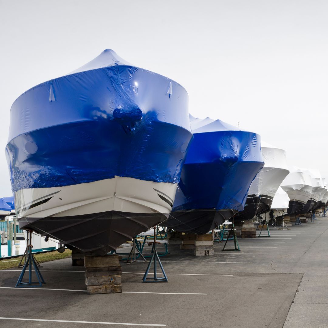 stored boats
